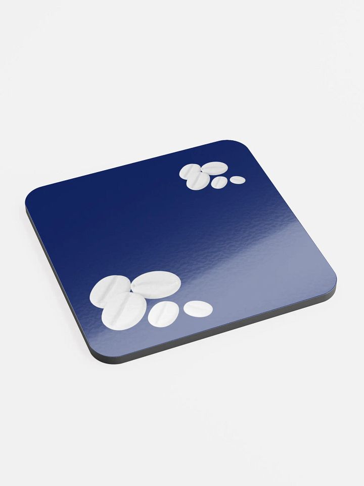 Dark Blue I Swear They Are Coffee Beans! White Coffee Beans Coaster product image (2)