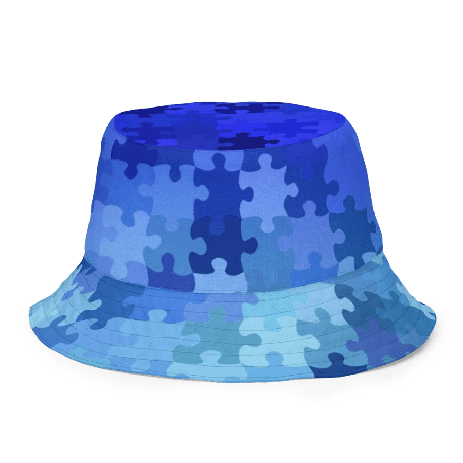 How Puzzling Blue Reversible Bucket Hat product image (8)