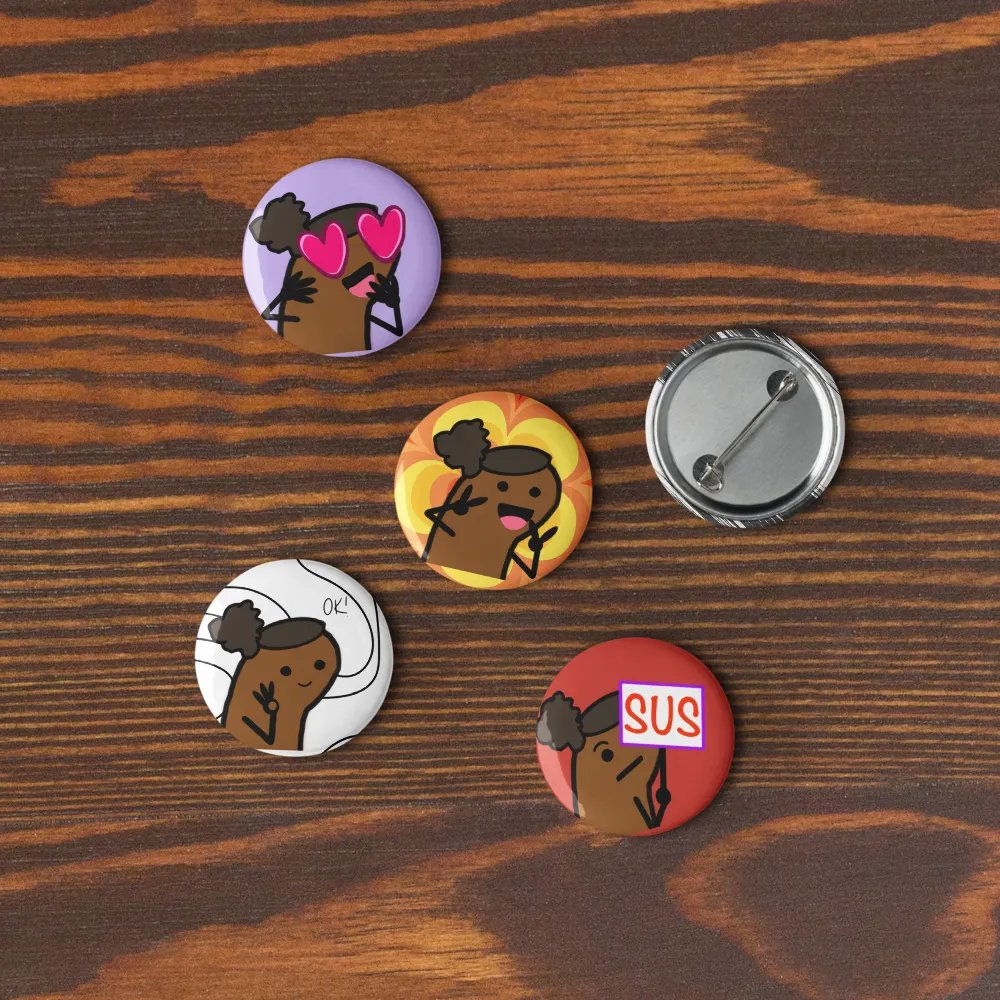 Lovely Mawnster Emote Pin Button Set product image (8)