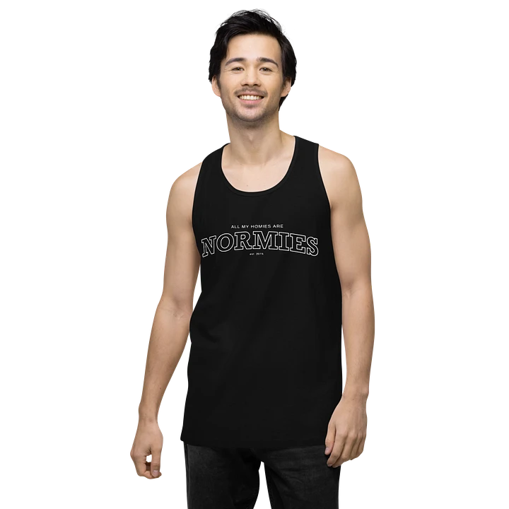 All My Homies Normies - College Tank Black product image (2)