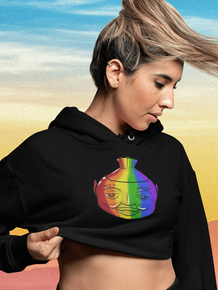 Pride Poot fleece crop hoodie product image (1)