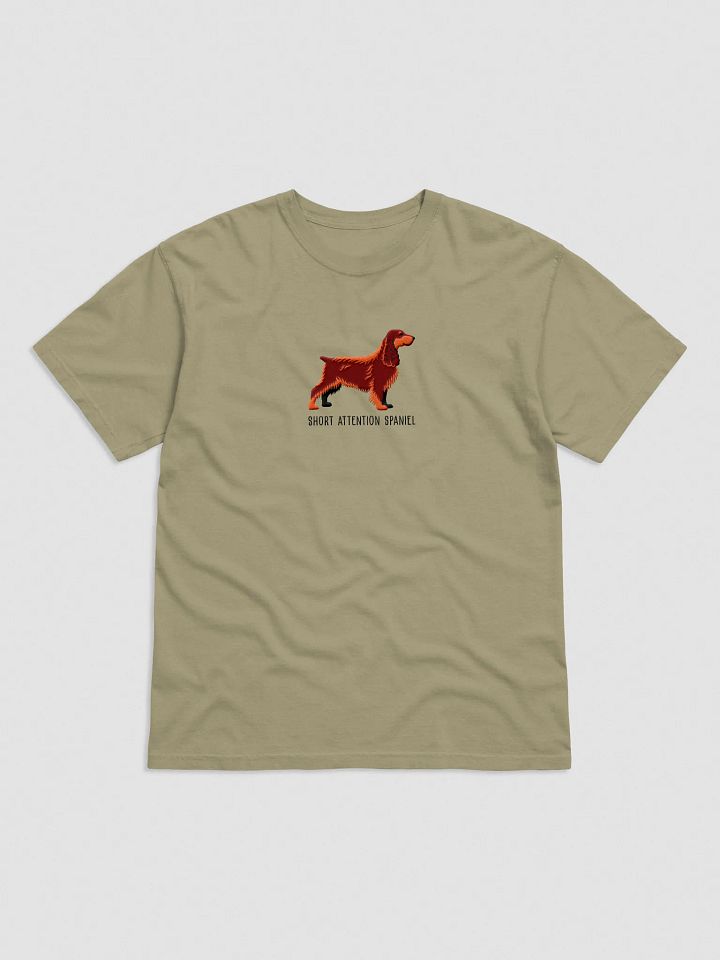 Short Attention Spaniel T-Shirt(Embroidered) of a Field Spaniel(Liver & Tan) product image (1)