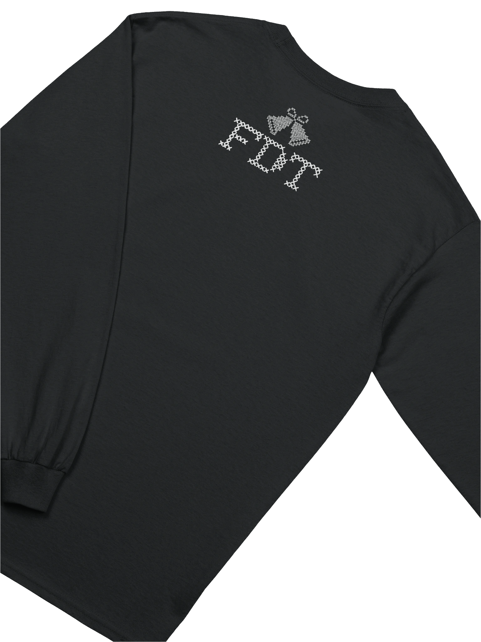 All I Want For Christmas Cross-Stitch Long Sleeve Tee product image (4)