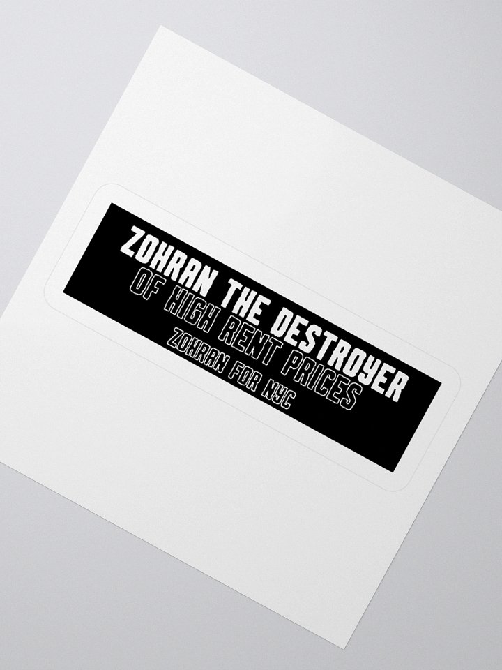 Zohran the Destroyer bumper sticker product image (8)