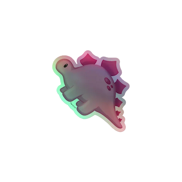 Stegosaurus Plushie Holographic Sticker product image (1)