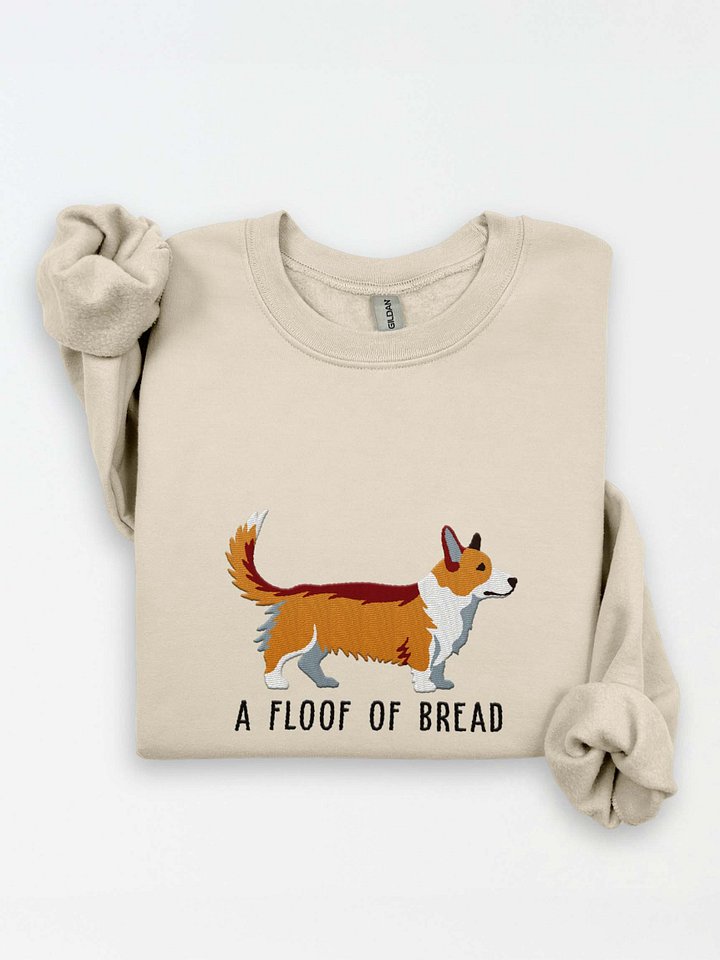 A Floof of Bread Sweatshirt (Embroidered) of a Cardigan Welsh Corgi(Tan) product image (1)
