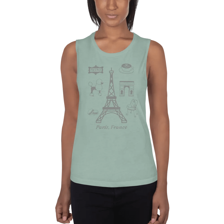 Parisian Landmarks Flowy Muscle Tank product image (7)