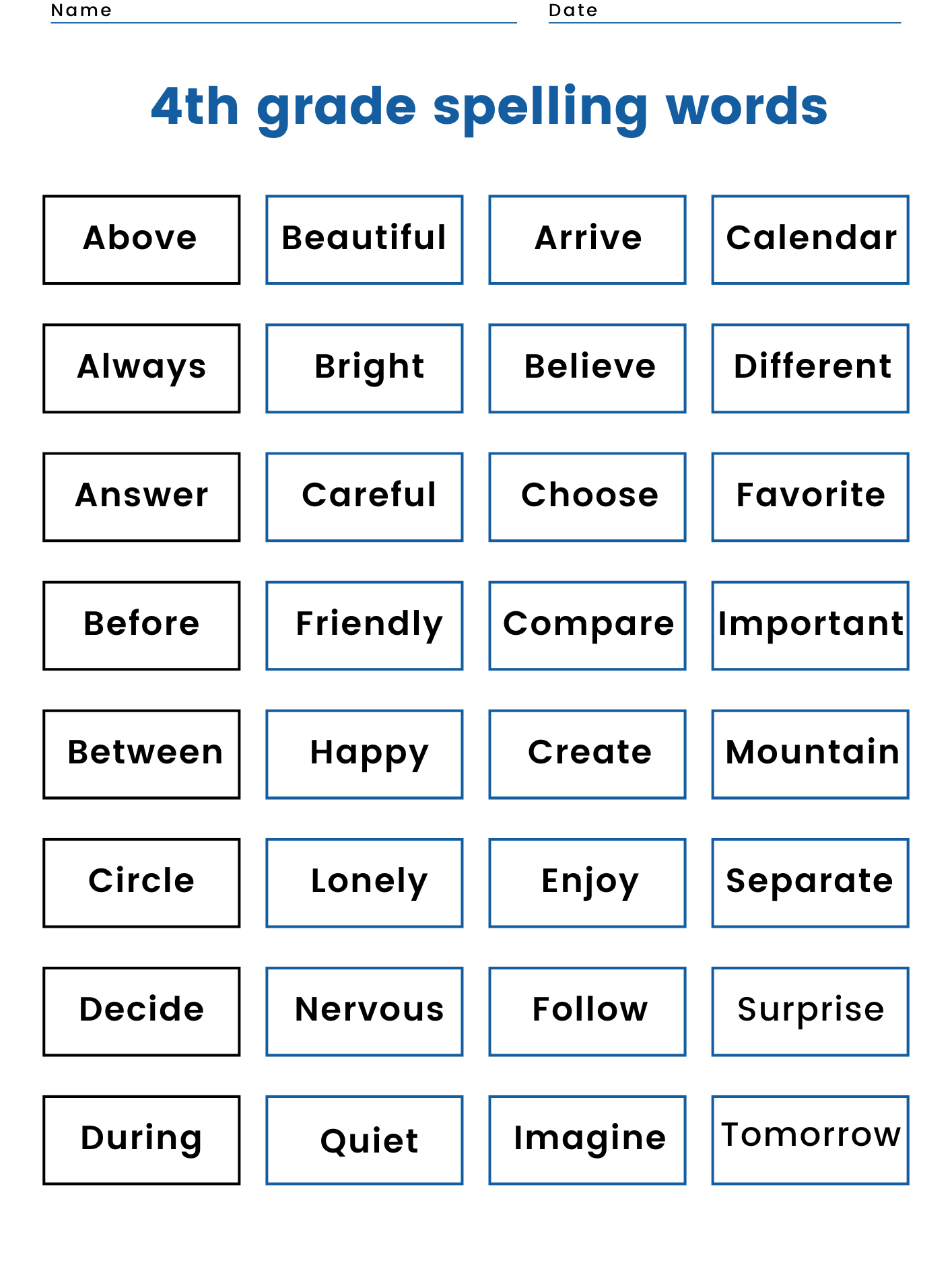 Unlock Spelling Superpowers: 4th Grade Word Printable product image (1)