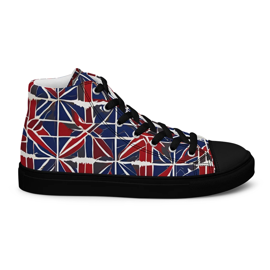 Red And Blue Mosaic Men's High Top Shoes product image (37)