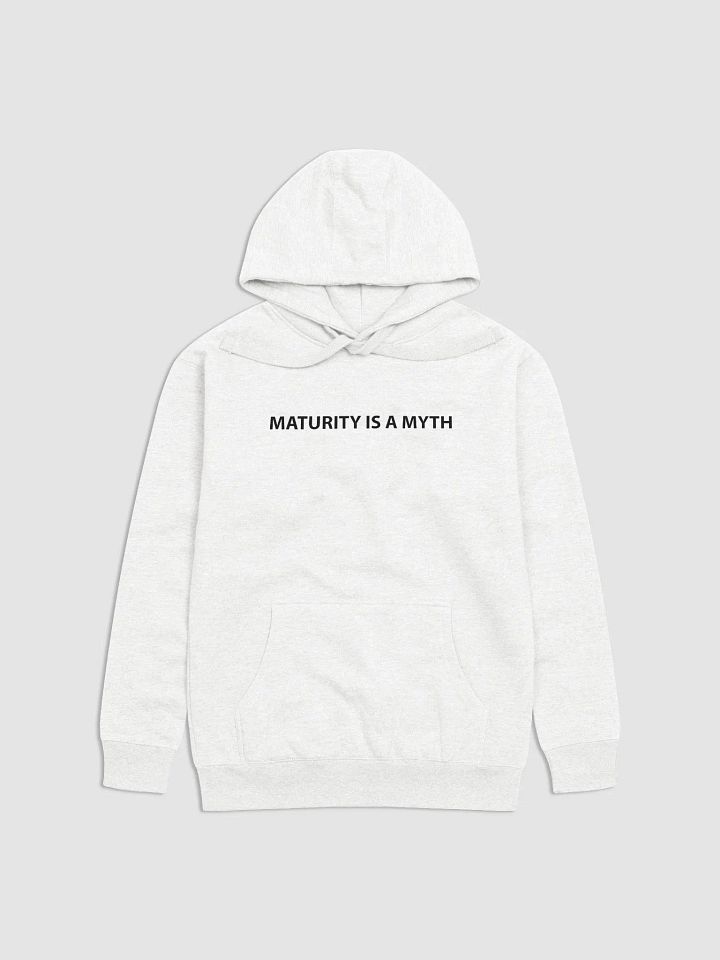Maturity Is A Myth White Hoodie product image (1)