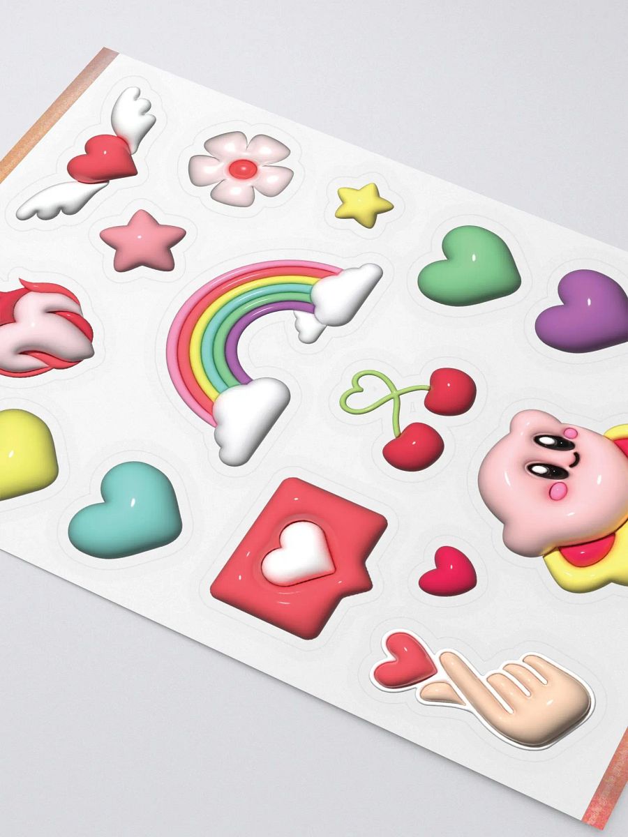 Pink Vibes ~ '3D' Sticker Sheet ♡ product image (3)