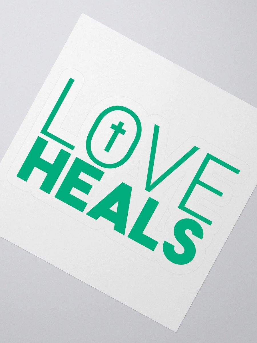Copy of LOVE HEALS - Kiss Cut Stickers (green) product image (2)