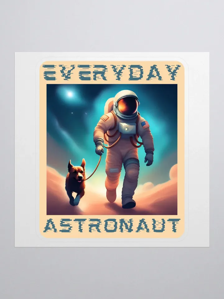 Everyday Astronaut Walking the Dog Stickers product image (2)