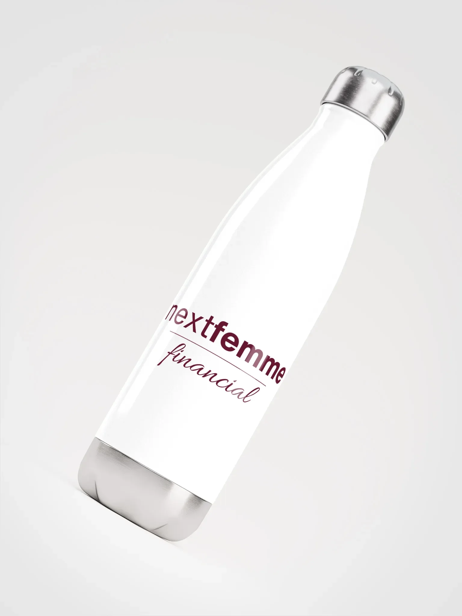 Stainless Steel Elegance Water Bottle with Maroon Logotype product image (4)