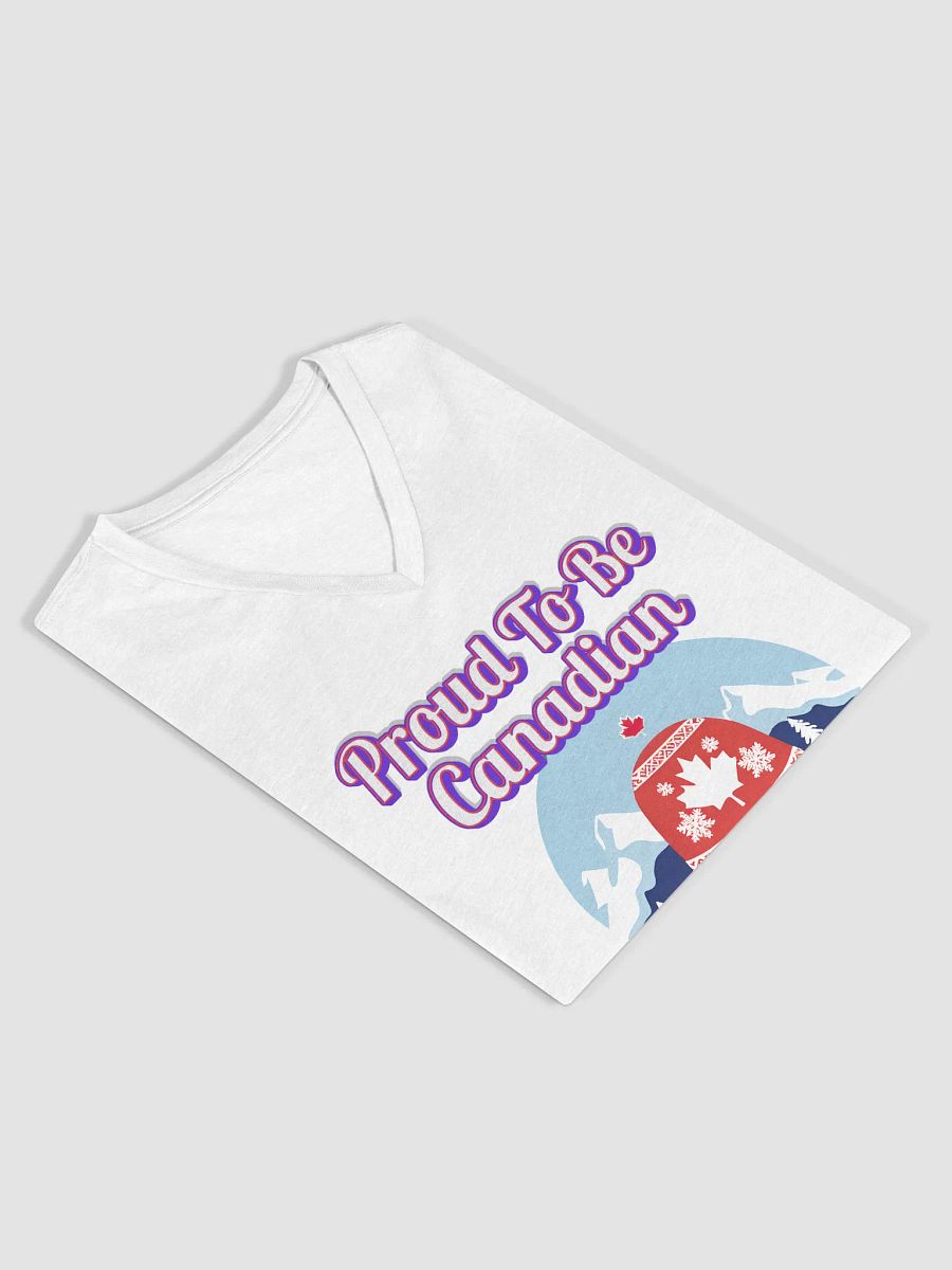 Canadian Winter Vibes V-Neck Tee product image (31)