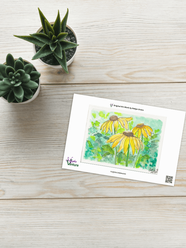 Cornflower Cluster Blank Card product image (5)