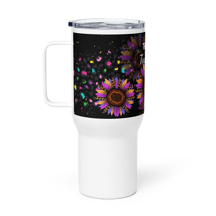 bright pinks sunflower best Teacher Travel Mug gift for all teachers product image (1)