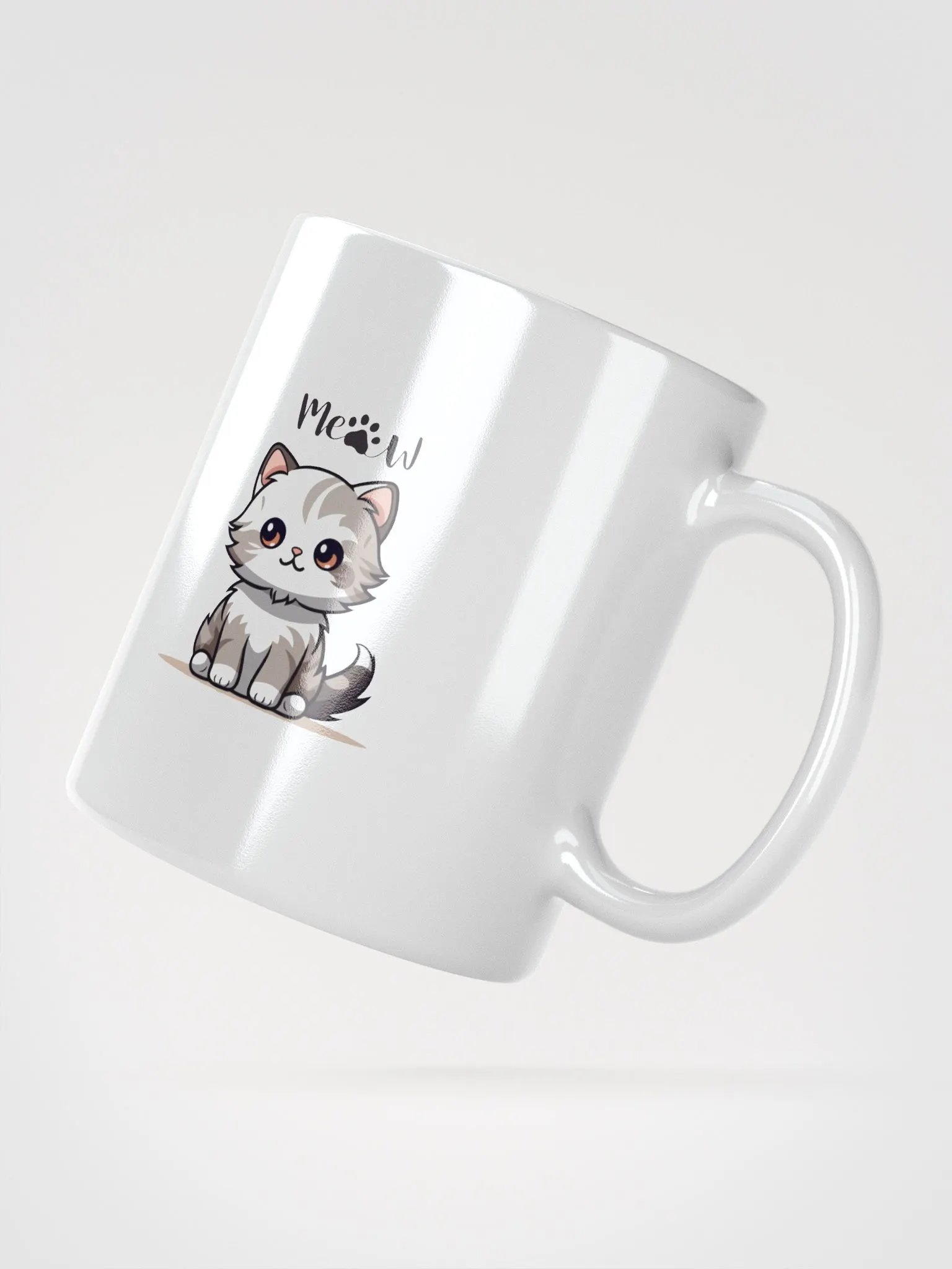 Poor Cat White Glossy Mug product image (5)