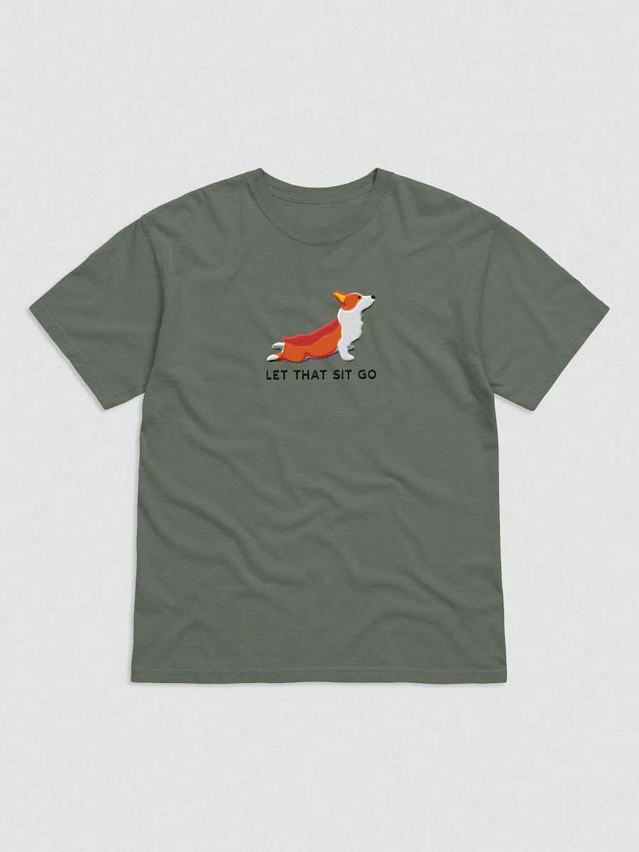 Let That Sit Go T-Shirt(Embroidered) of a Pembroke Welsh Corgi product image (4)