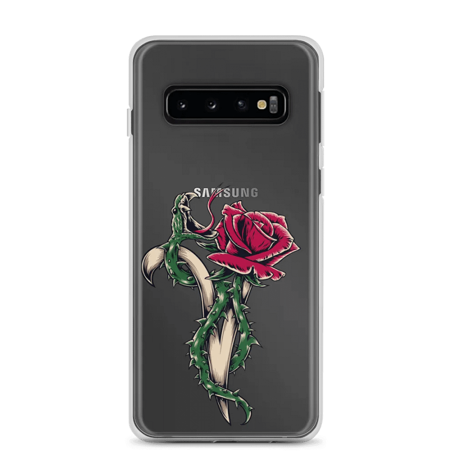 Red V-Rose Clear Samsung Phone Case product image (1)