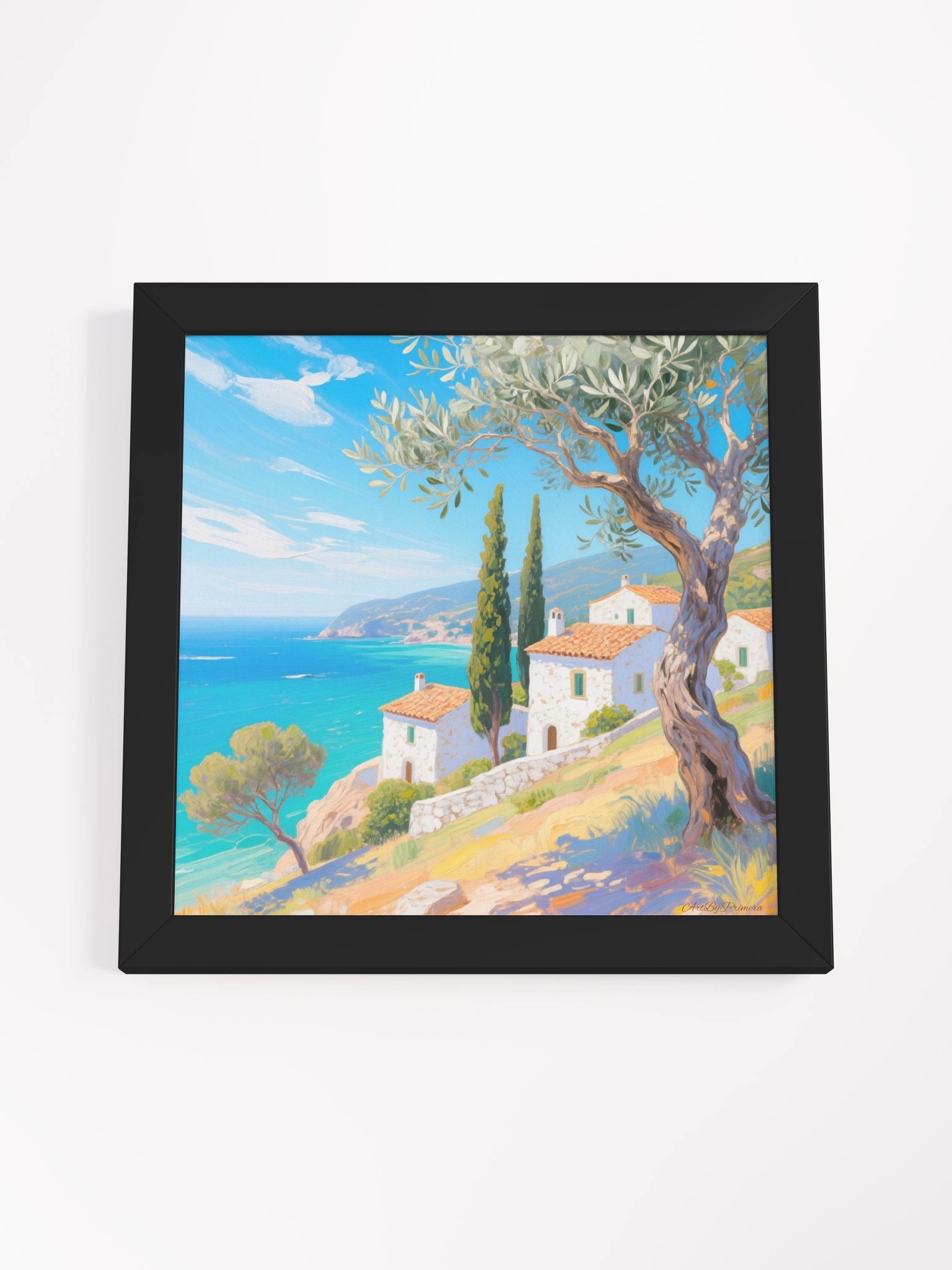 Mediterranean Vibrant Wood-Framed Matte Poster product image (4)