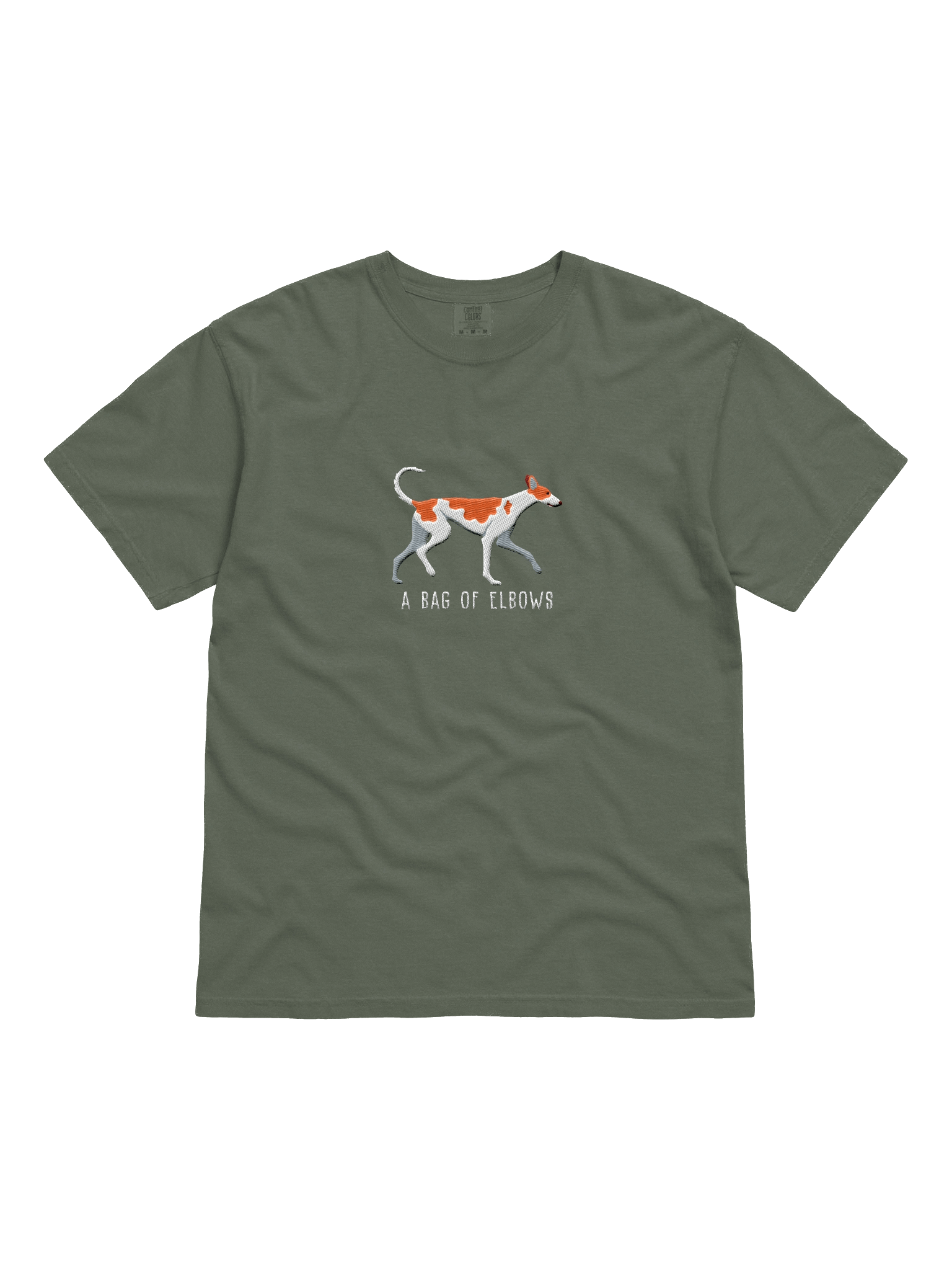 A Bag of Elbows T-Shirt(Embroidered) of an Ibizan Hound(Red & White) product image (31)