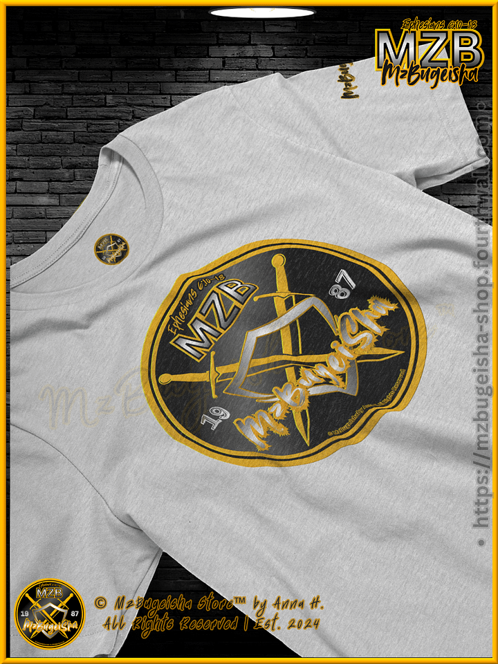 T-Shirt - MzBugeisha™ Warrior Emblem [V3] (blk/yellow)" Comfort T-Shirt By Anna H. product image (2)