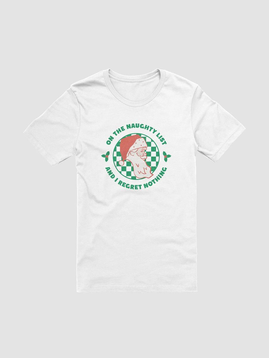 On The Naughty List And I Regret Nothing Retro Christmas T-Shirt product image (7)