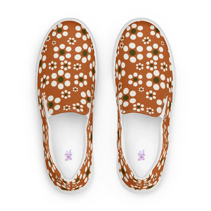 Mexican Terracotta floral Women's Canvas Slip-Ons product image (2)