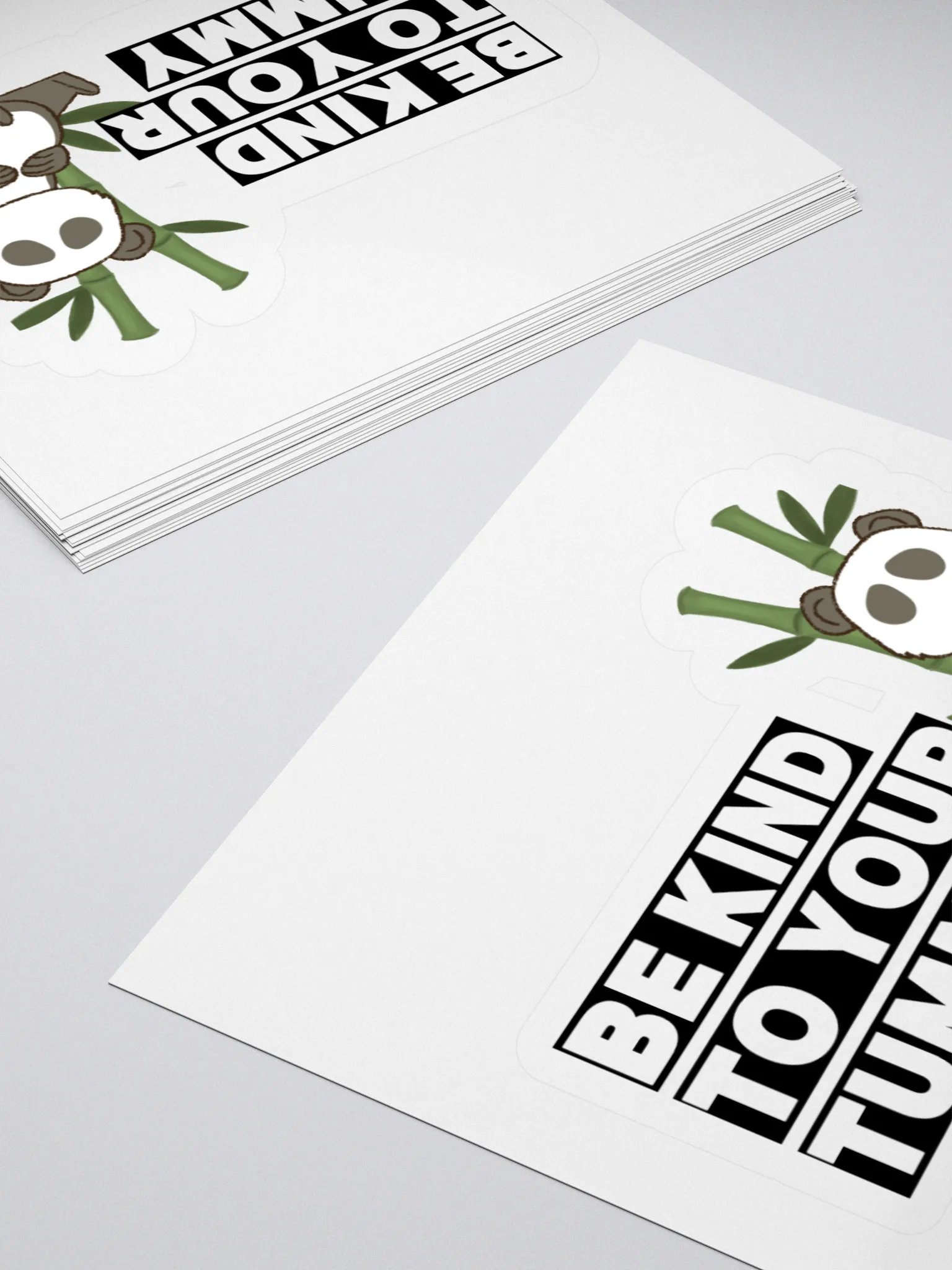 Be Kind To Your Tummy Panda Stickers product image (13)