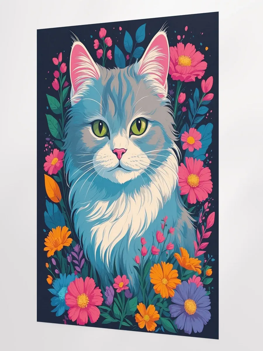 Flower Cat v1 - Poster - Large 24x36 Inches product image (2)