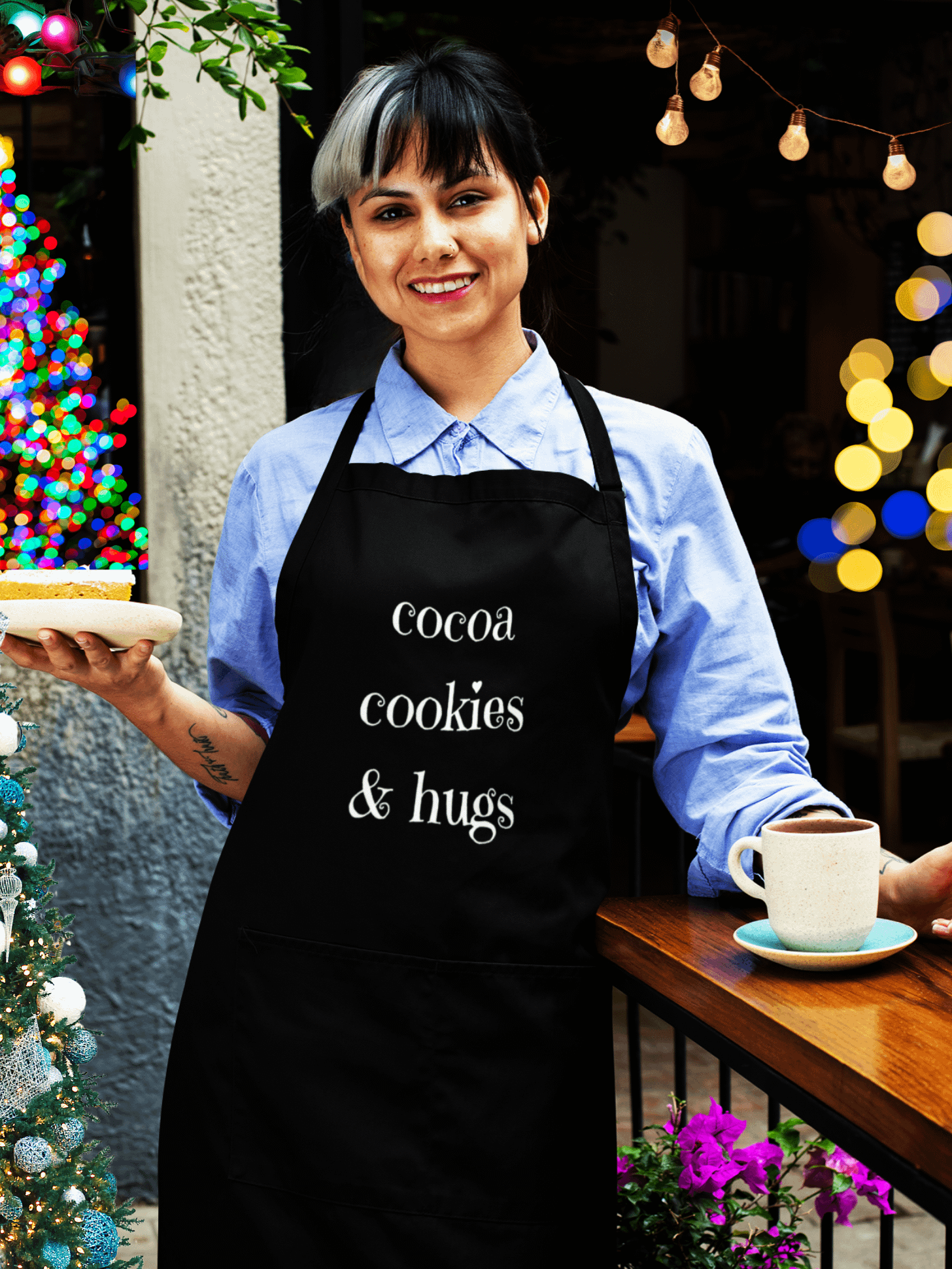 Cocoa Cookies & Hugs - Organic 100% Cotton Apron product image (1)