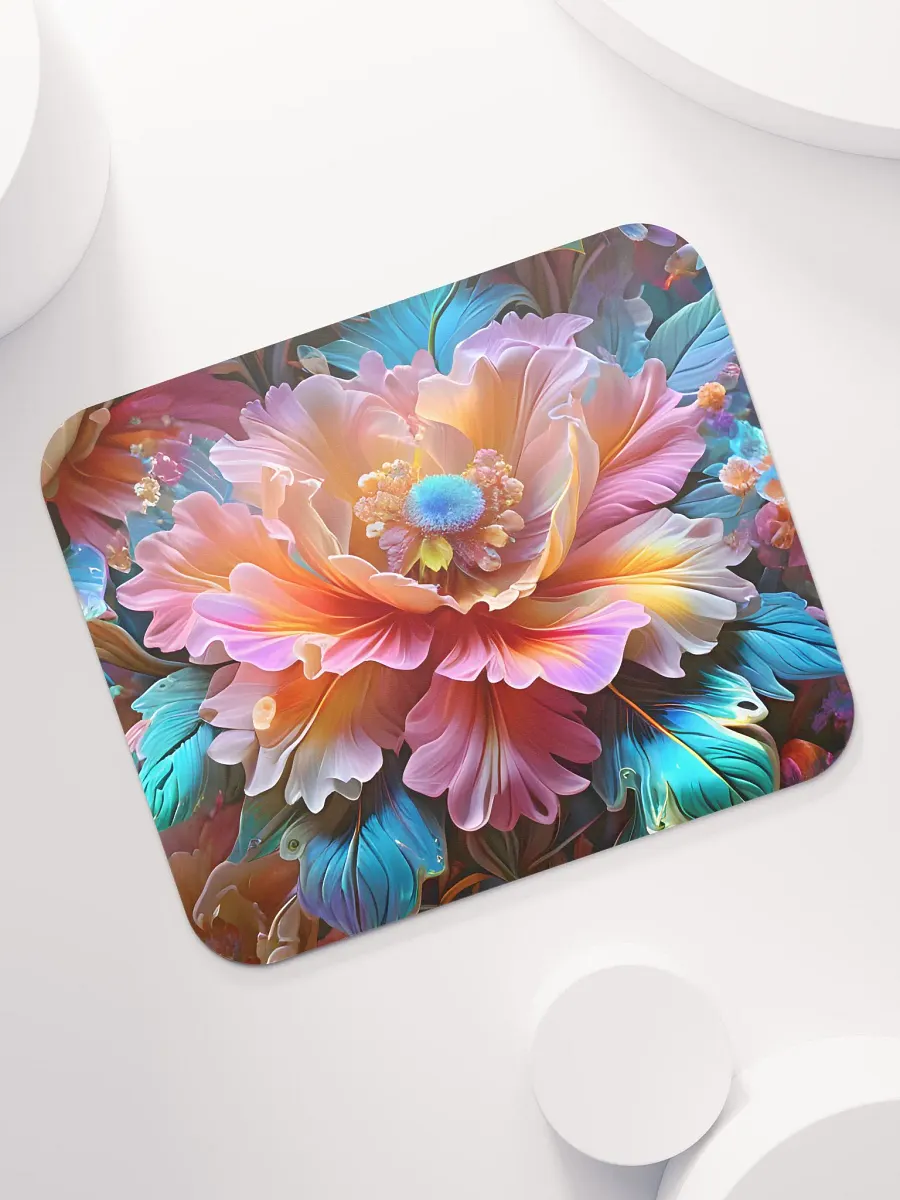 Iridescent Flowers Mouse Pad 8.7