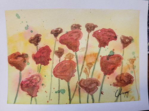 Some loose #watercolor #flowers I did recently