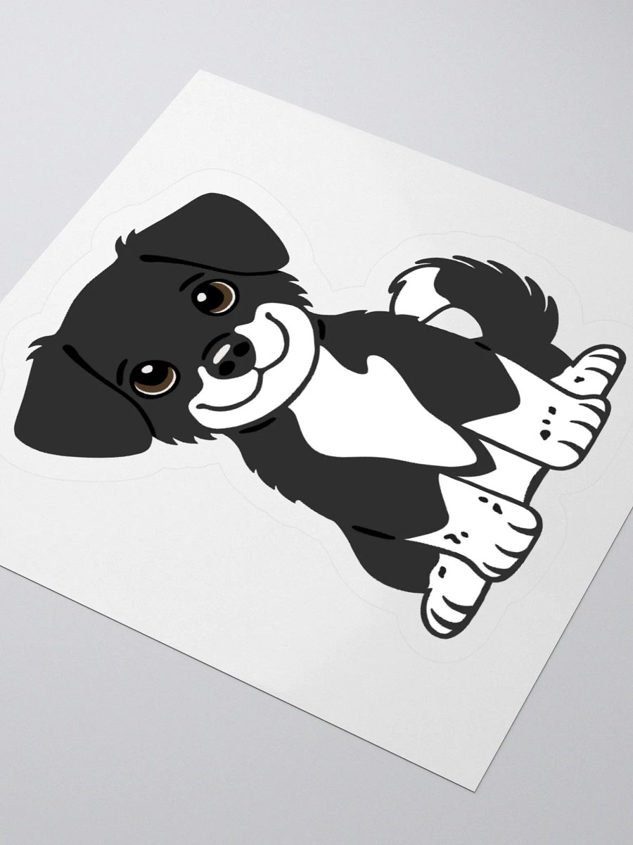 BLACK & WHITE LABRADOR PUPPY STICKER product image (8)