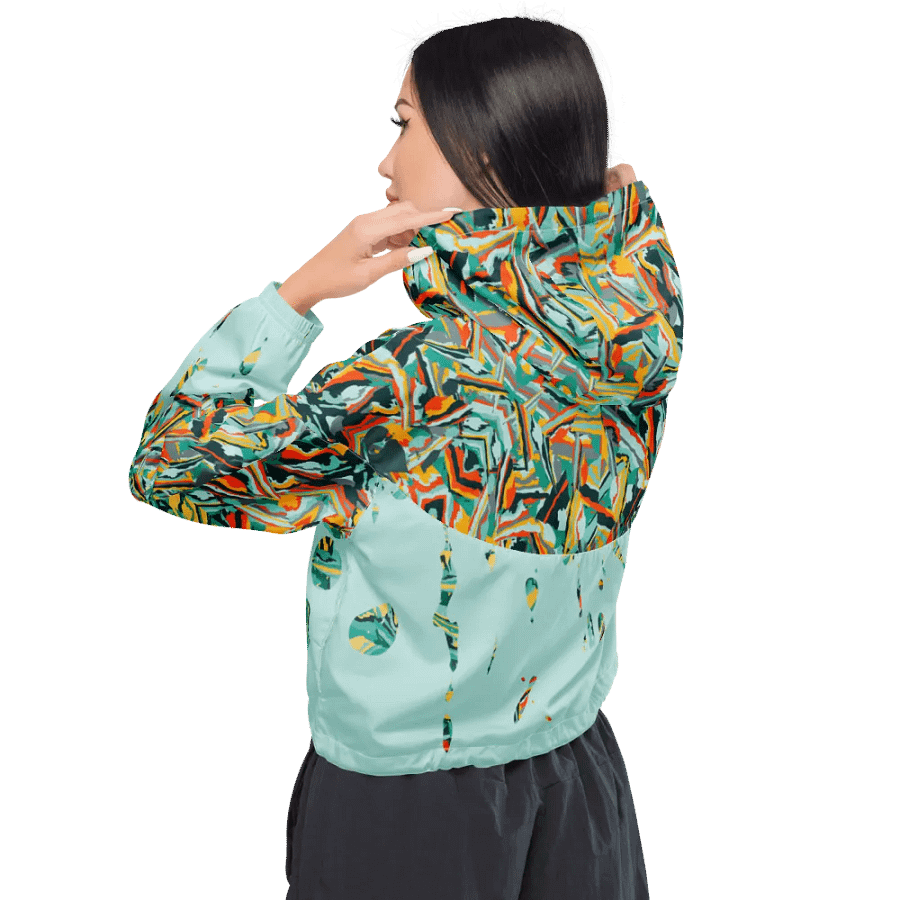Colorful Destruction | Women's Cropped Windbreaker product image (2)