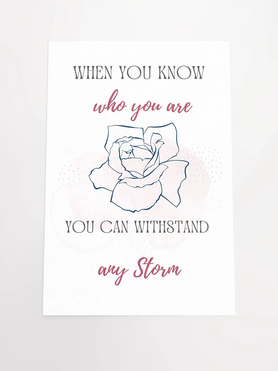 Resilience Rose: Inspirational Matte Poster product image (1)