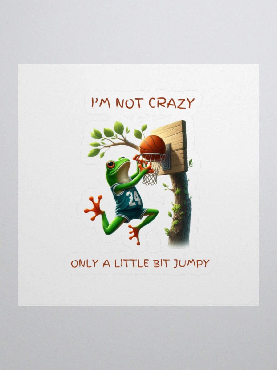 Jumpy Frog Slam Dunk Vinyl Sticker product image (1)