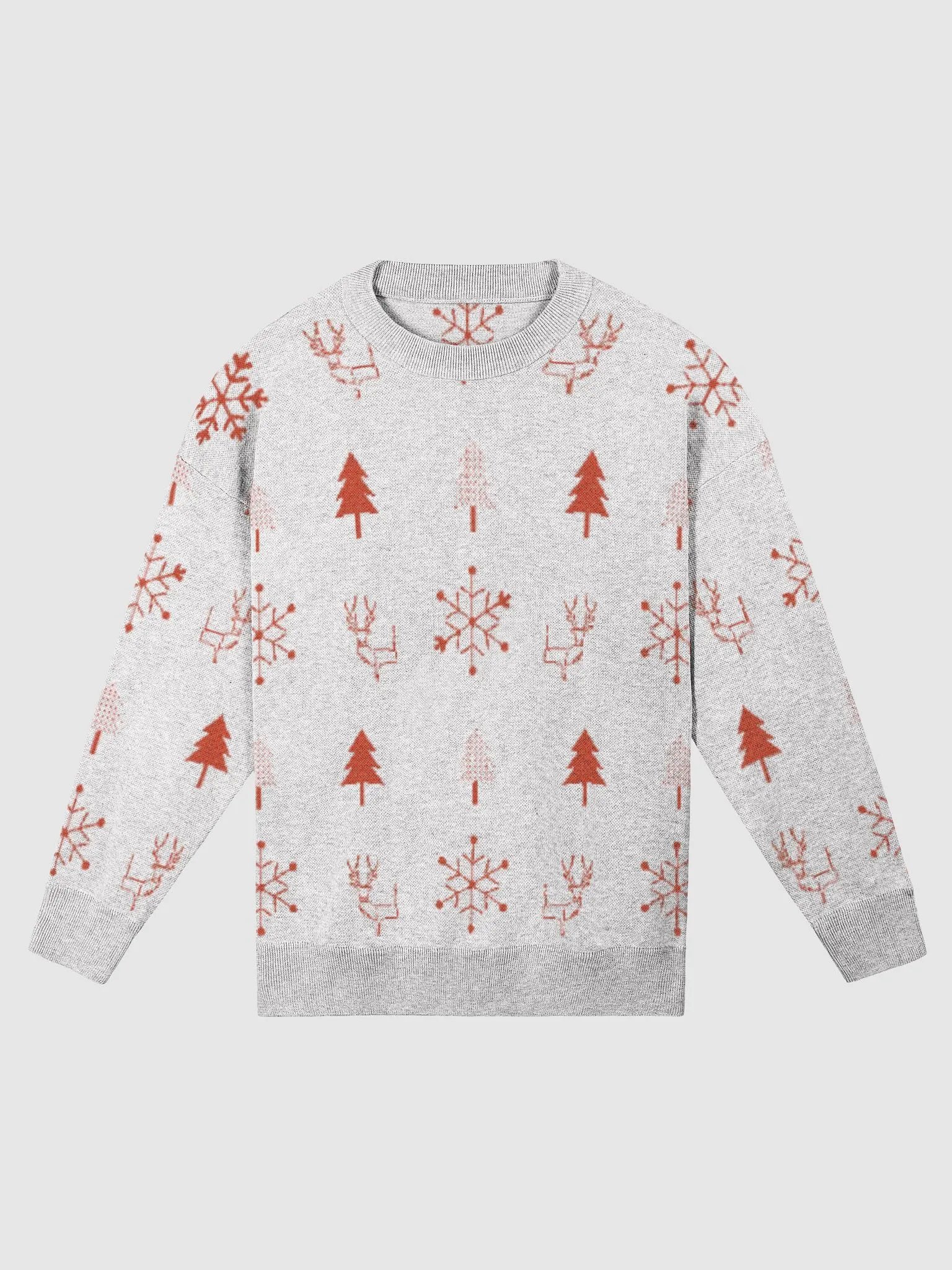 Winter Cozy Christmas Sweater | Red Tree Pattern Unisex Relaxed Fit product image (5)