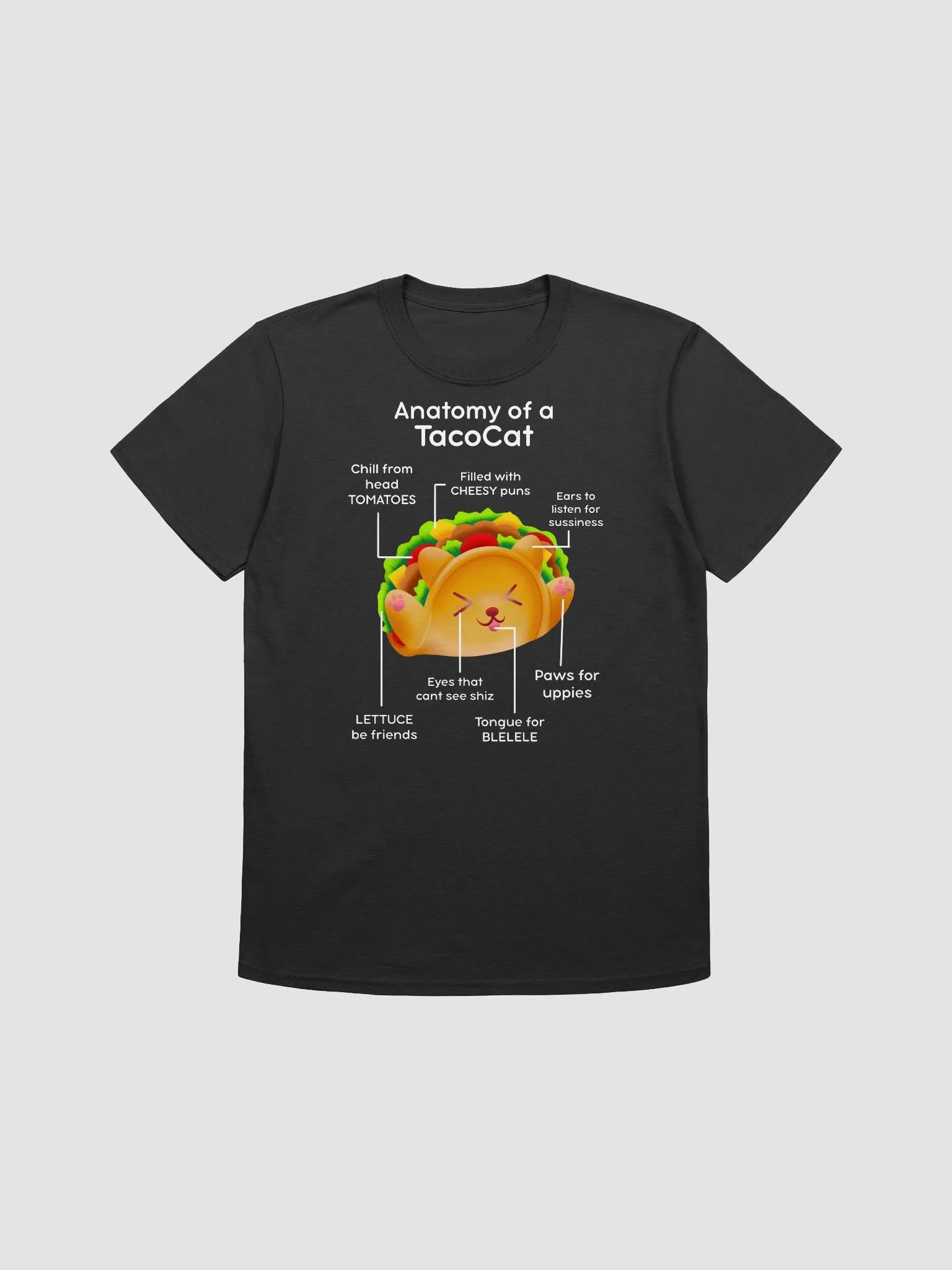 TacoCat Anatomy Gilan Unisex Softstyle T-Shirt product image (1)