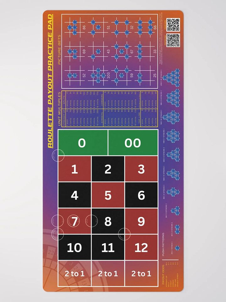 Roulette Payout Practice Pad - Sunset Flare product image (2)