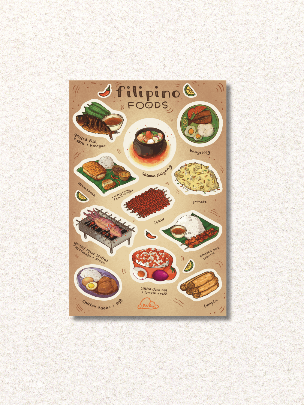 Filipino Foods vinyl Sticker Sheet product image (1)