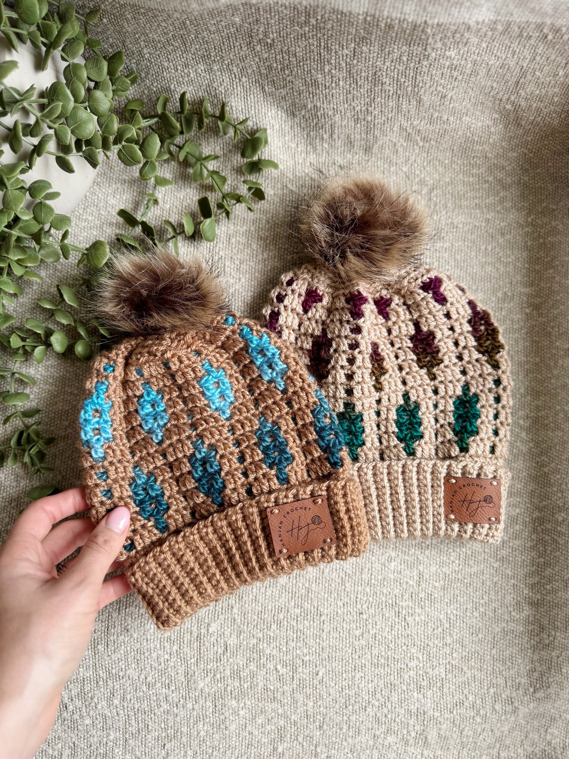 Starlight Hat Crochet Pattern | Mosaic Crochet Beanie Pattern | Overlay Mosaic Crochet | 6 Sizes Baby to Adult product image (4)
