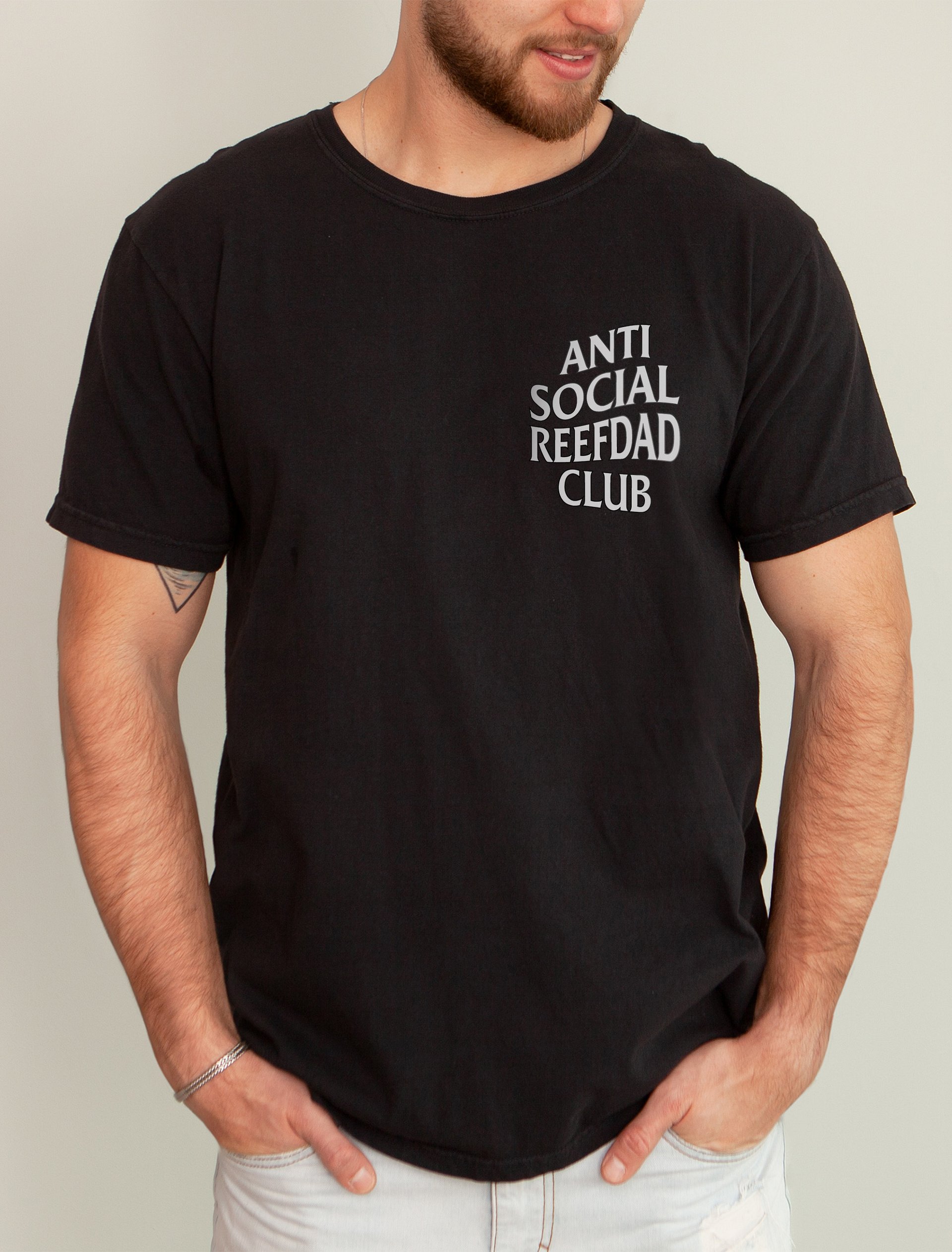 Anti Social Reefdad Club | T-Shirt for Introverted Saltwater and Coral Reef Aquarium Hobbyists product image (2)