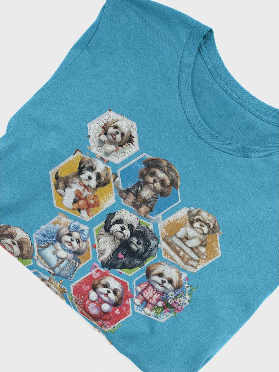 Funny Cute Shih Tzu in Cubes for Anyone Who Loves Their Dog T-Shirt product image (7)
