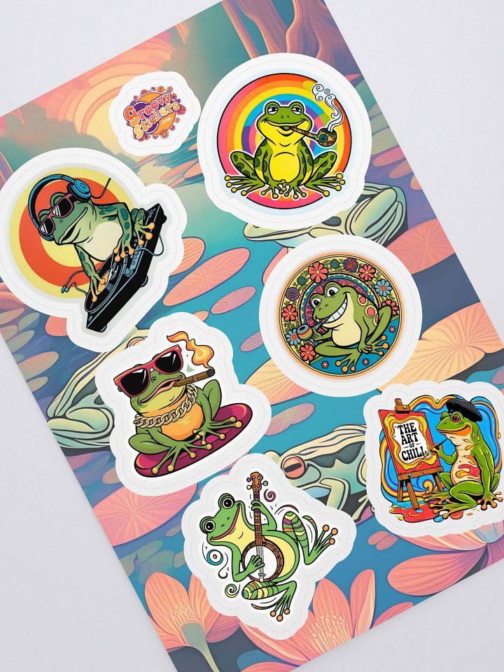 groovy Frog Sticker Collection product image (1)