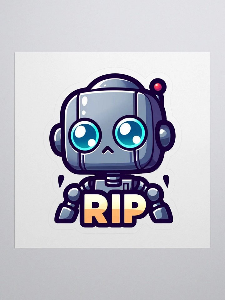 RIP Robot Sadness Kiss Cut Stickers product image (1)