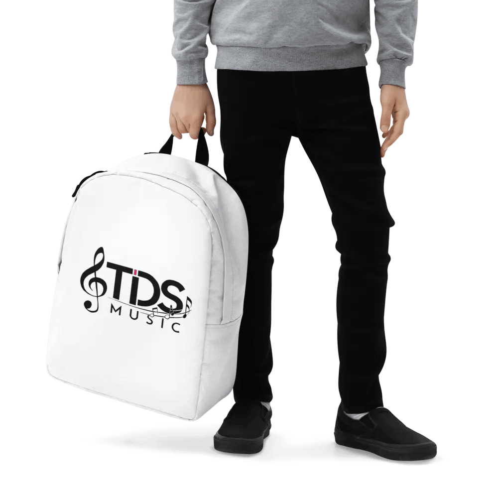 TDS Music Minimalist Backpack - All-Over Print, White, Water-Resistant, Fits 15" Laptop product image (9)