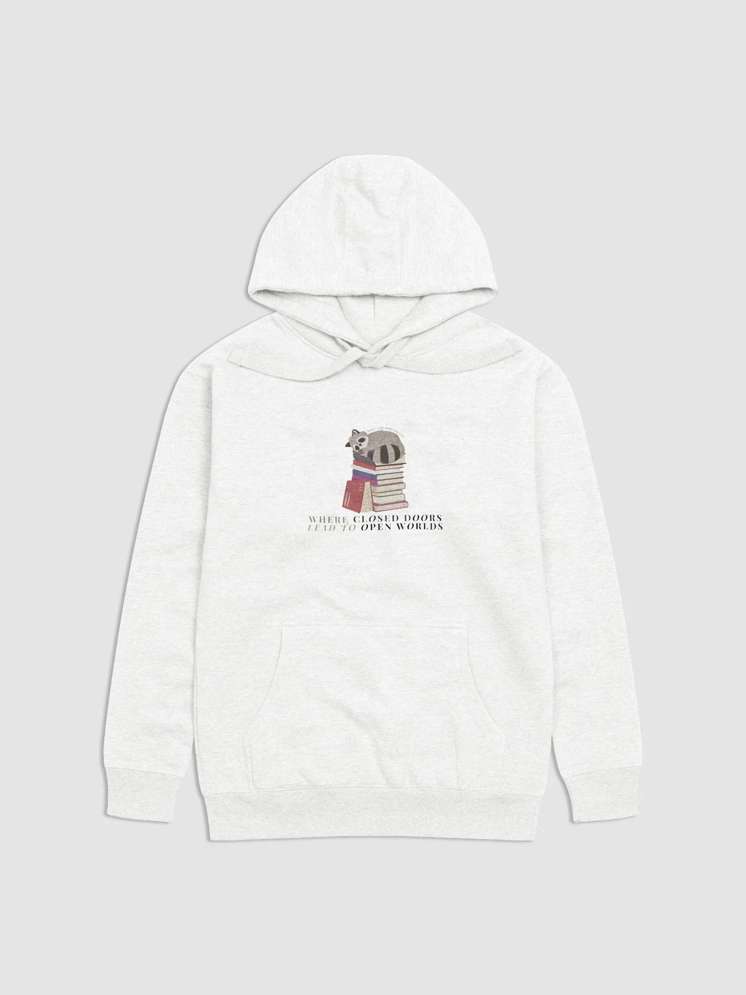 Dreamy Bookworm Raccoon Hoodie product image (1)