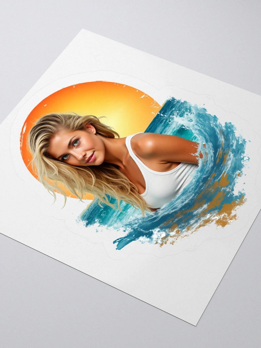Surfer Girl Kiss Cut Stickers product image (7)